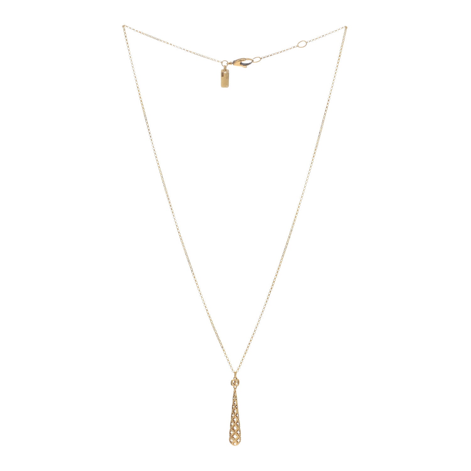 Gucci 18K Yellow Gold Diamantissima Pendant Necklace 3 of 4