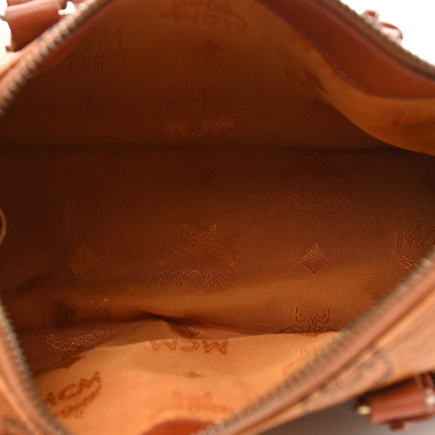 MCM Visetos Mini Boston Bag Cognac 4 of 8