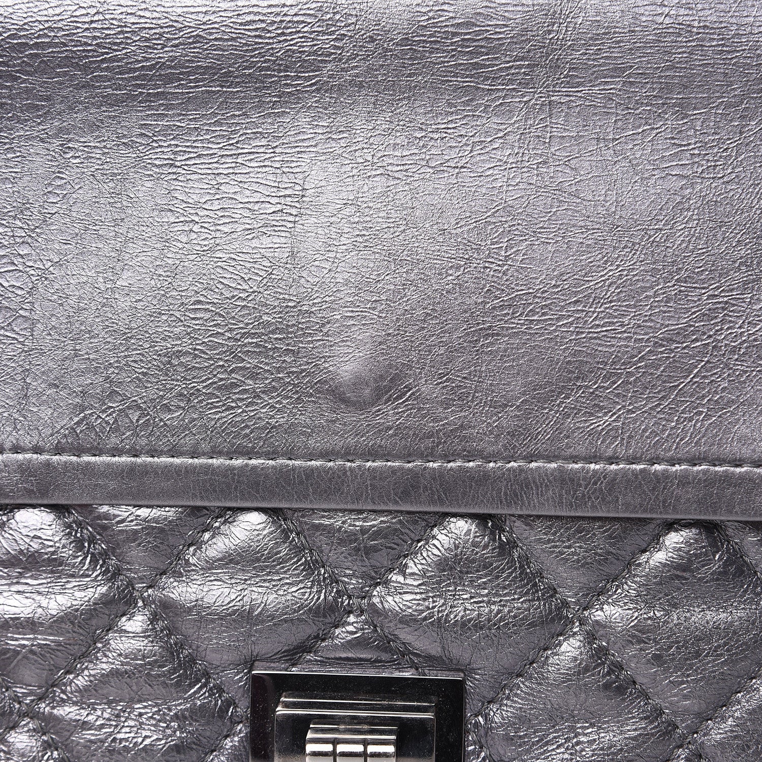 Chanel Metallic Aged Calfskin Quilted 2.55 Reissue 227 Flap Dark Silver 16 of 20