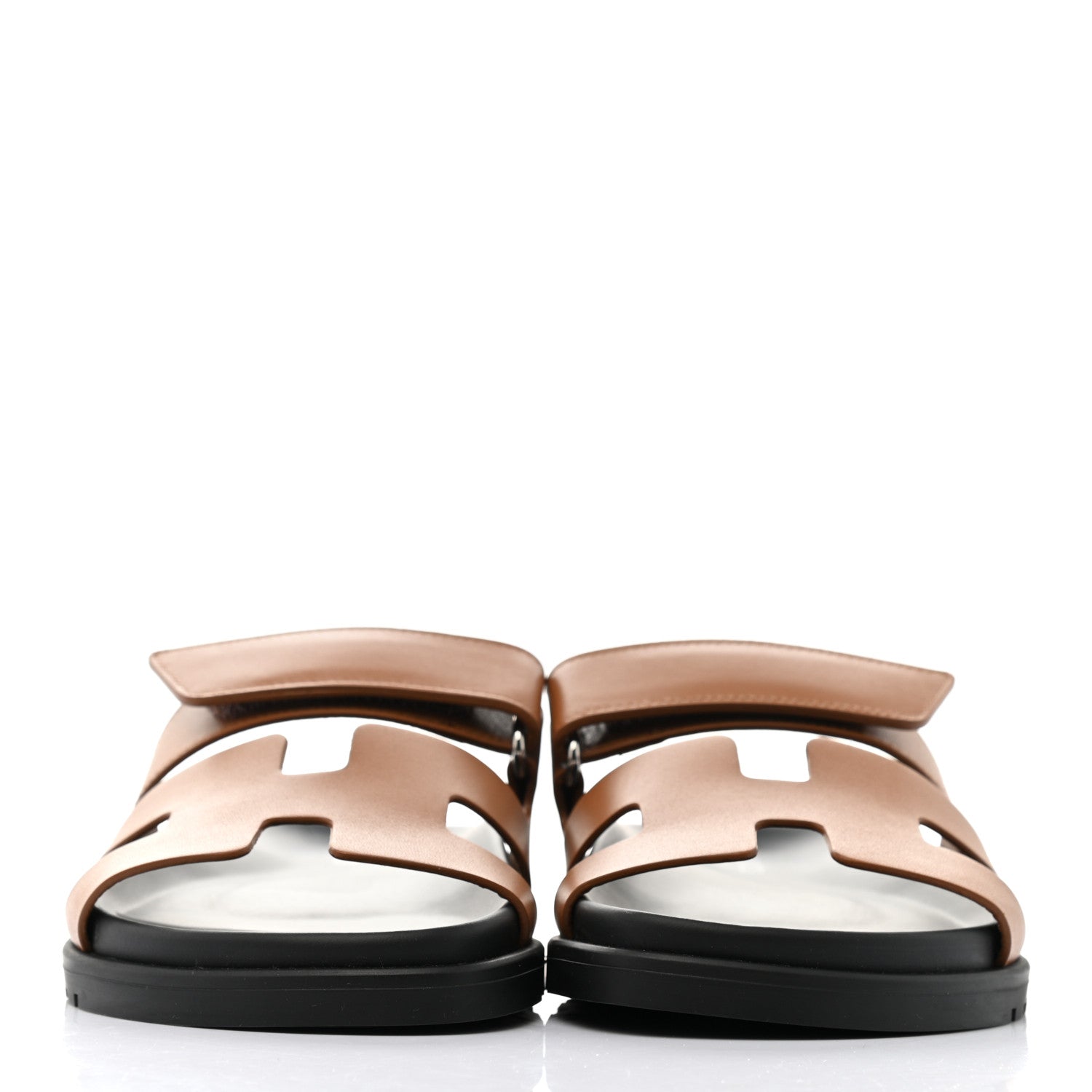 Hermes Calfskin Womens Chypre Sandals 35 Gold 2 of 10