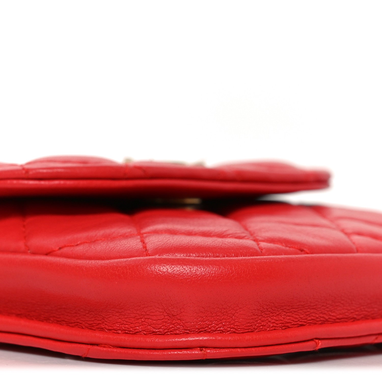 Chanel Lambskin Quilted Pearl Crush Waist Bag Red 9 of 10