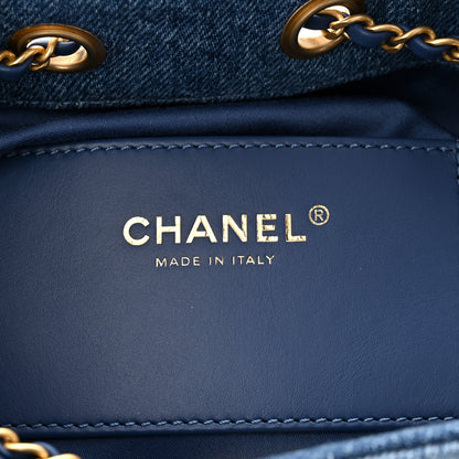 Chanel Washed Denim Quilted Mini Chanel 25 Handbag Blue 6 of 10