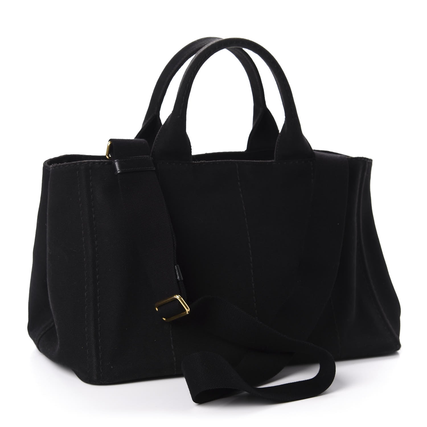 Prada Canapa Logo Tote Black 3 of 10