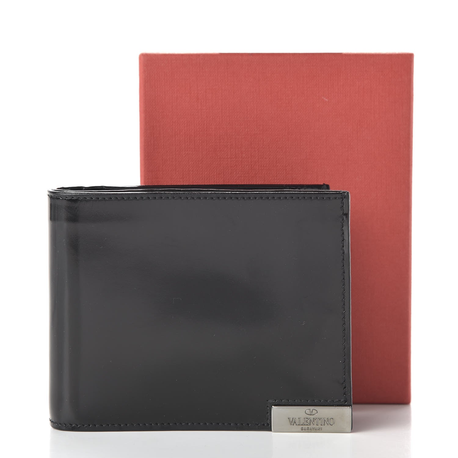 Valentino Garavani Smooth Calfskin Bi-Fold Wallet Black 19 of 20