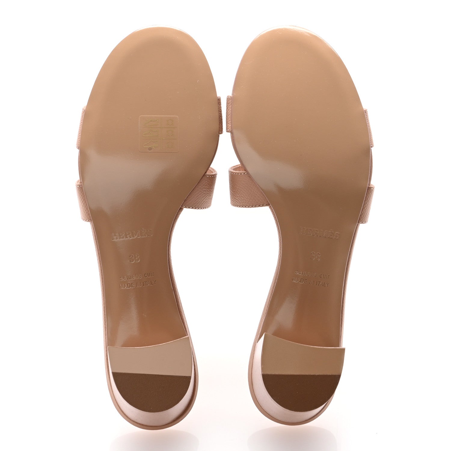 Hermes Epsom Oasis Sandals 38 Beige Perlino 38 5 of 9