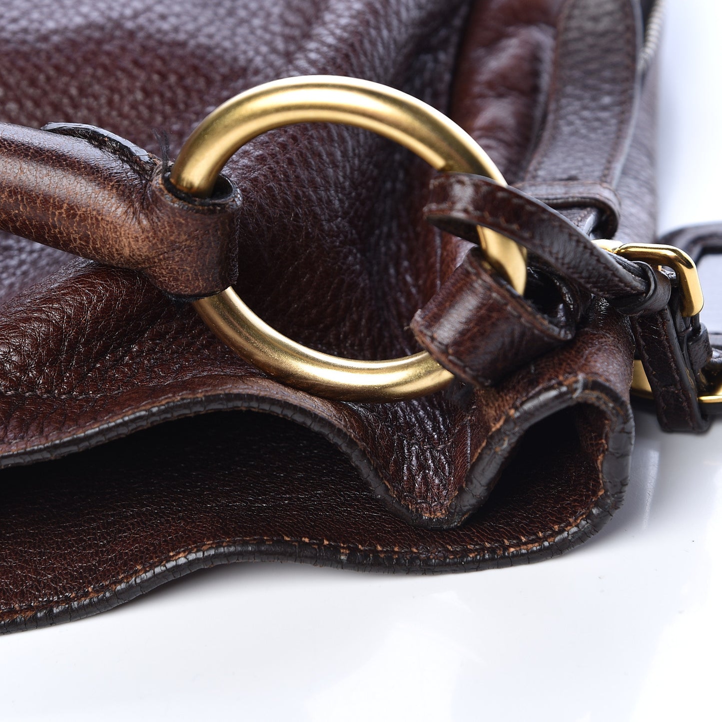 Vitello Daino Zip Hobo Bruciato