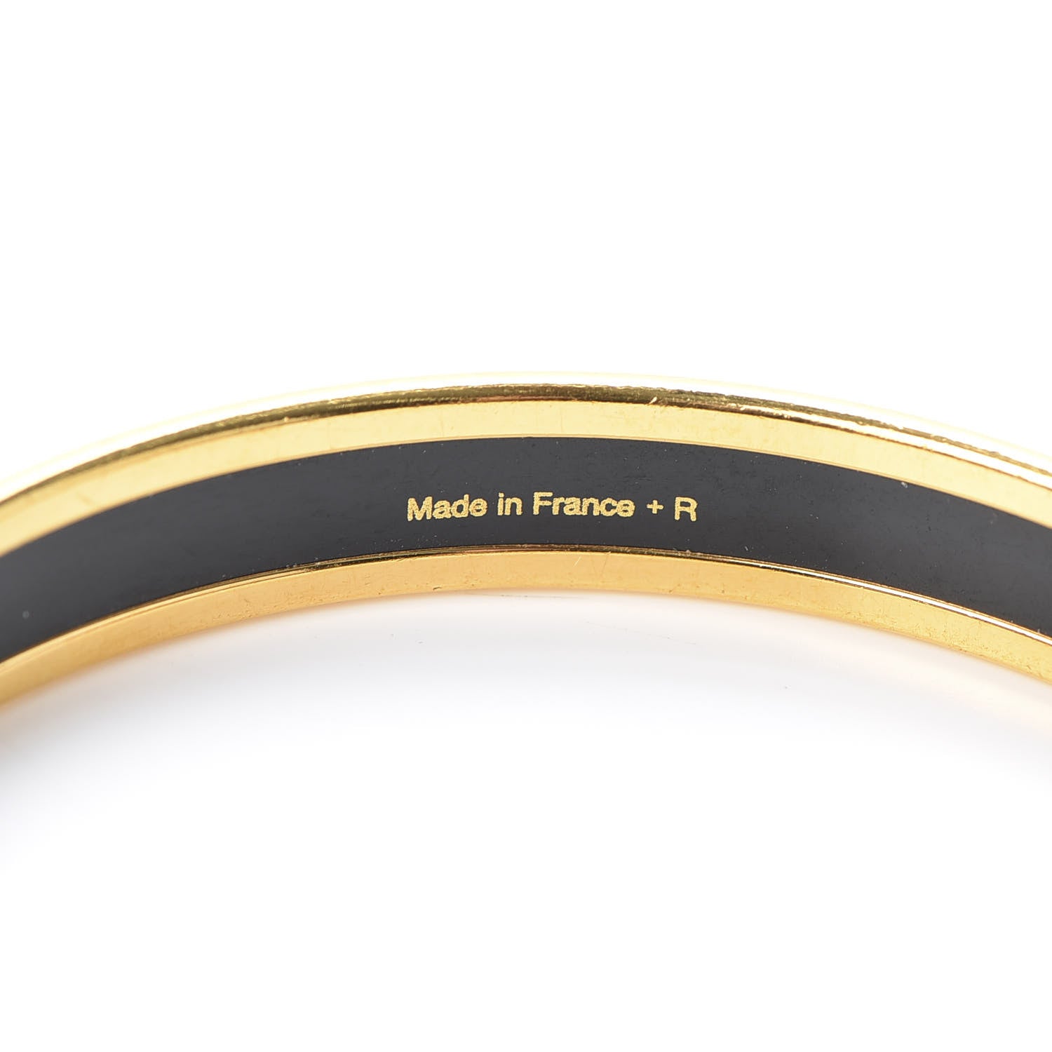 Hermes Enamel Printed Narrow Grand Apparat Bracelet 65 Black 4 of 4