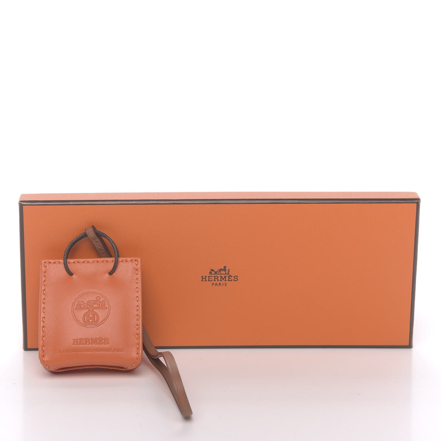 Milo Lambskin Swift Shopping Bag Charm Feu Gold
