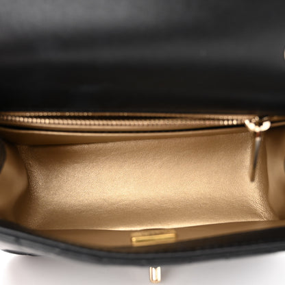 Chanel Lambskin Quilted Enamel Mini Pearl Crush Flap Black 5 of 11
