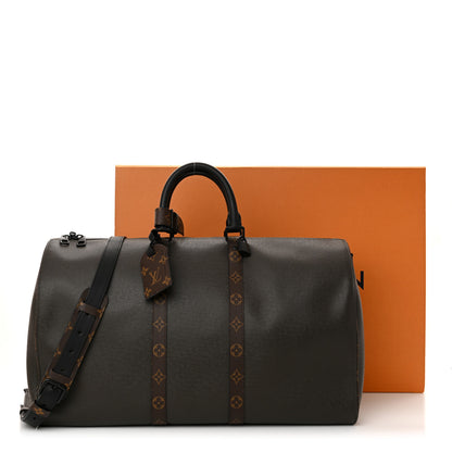 Louis Vuitton Taiga Monogram Keepall Bandouliere 50 Khaki 12 of 12