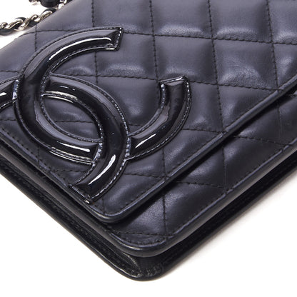 Chanel Calfskin Quilted Cambon Wallet On Chain WOC Black 6 of 12