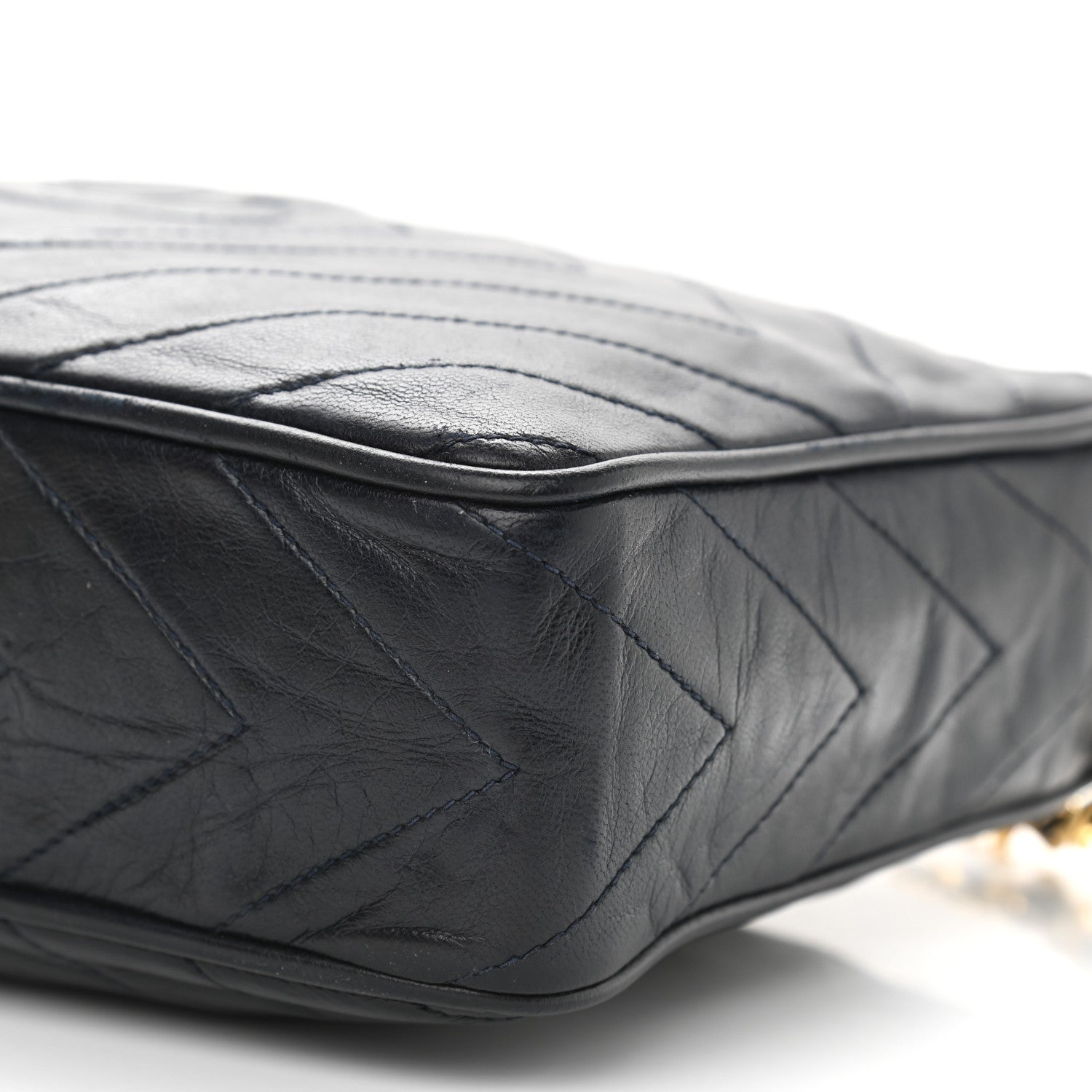 Chanel Lambskin Quilted CC Tassel Camera Case Navy 10 of 15