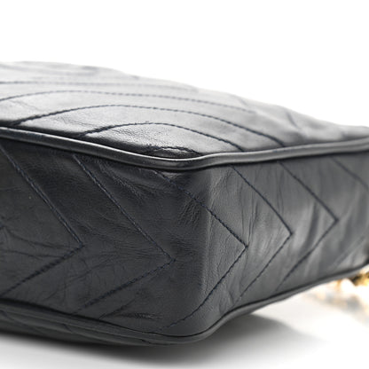 Chanel Lambskin Quilted CC Tassel Camera Case Navy 10 of 15