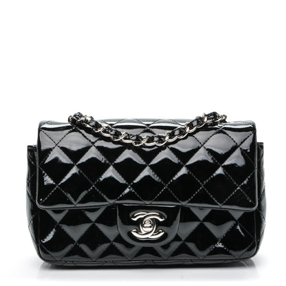 Chanel Patent Calfskin Quilted Mini Rectangular Flap Black 1 of 7