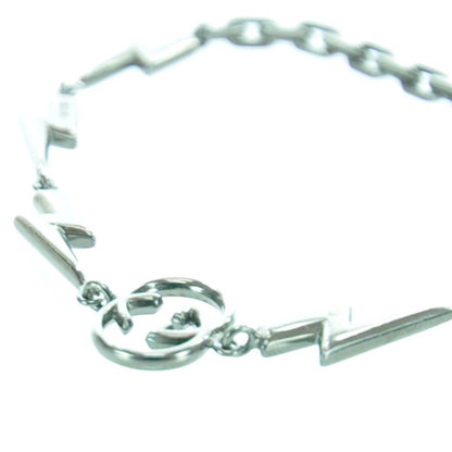 Gucci Metal GG Lightning Bolt Bracelet Size 17 2 of 5
