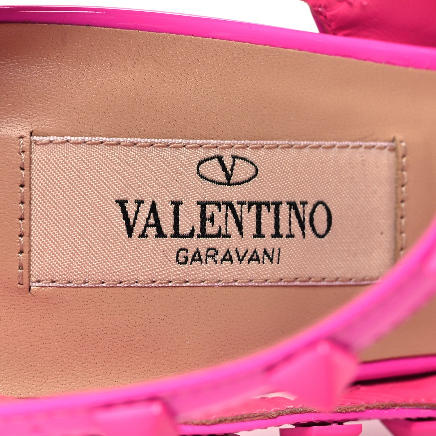 Valentino Garavani Patent Lacquer Monochrome Rockstud Ankle Strap 100mm Pumps 37 Pink PP 8 of 9