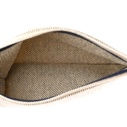 Hermes Vache Hunter Toile H Brides de Gala Herbag Zip Retourne 31 PM Bleu De France Ecru Black 7 of 16