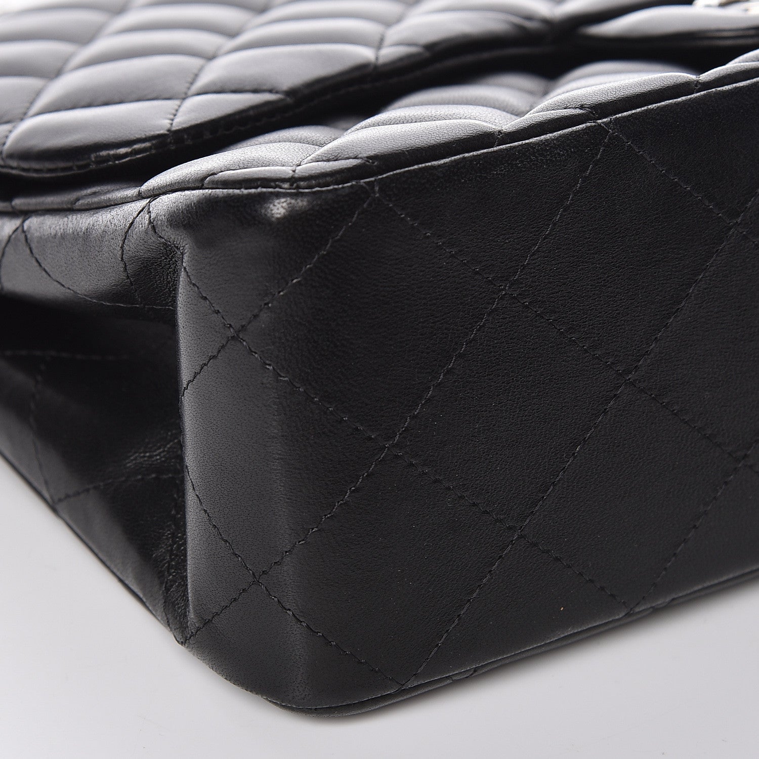 Chanel Lambskin Quilted Jumbo Single Flap Black 8 of 10