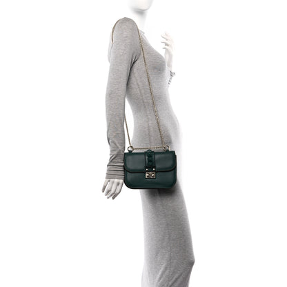 Valentino Garavani Vitello Small Glam Lock Rockstud Flap Light Emerald 2 of 12