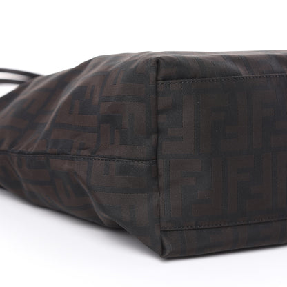 Fendi Nylon Zucca Medium Roll Tote Tobacco 10 of 11