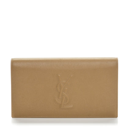 Saint Laurent Goatskin Large Belle De Jour Clutch Beige 1 of 7