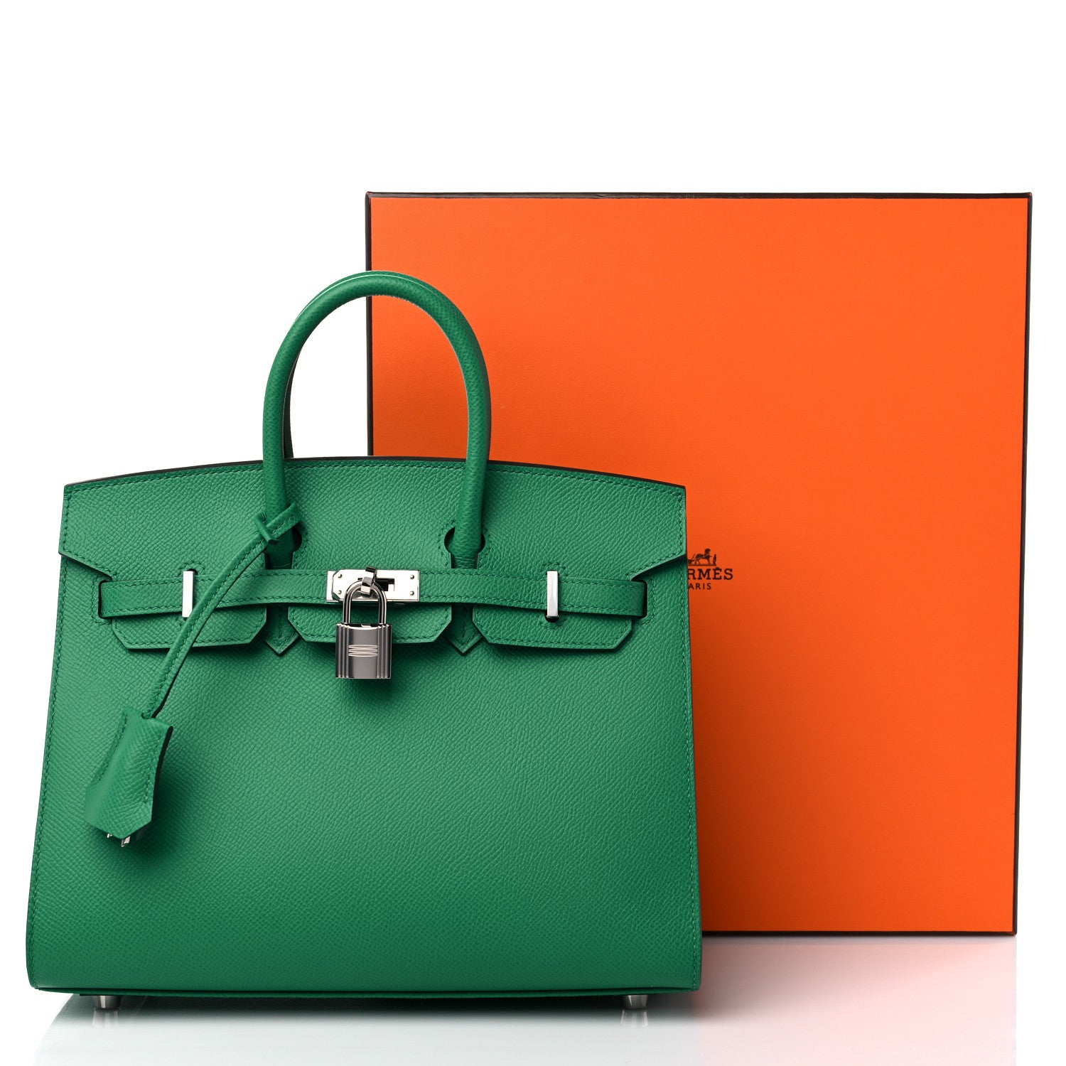 Hermes Epsom Birkin Sellier 25 Vert Jade 9 of 9