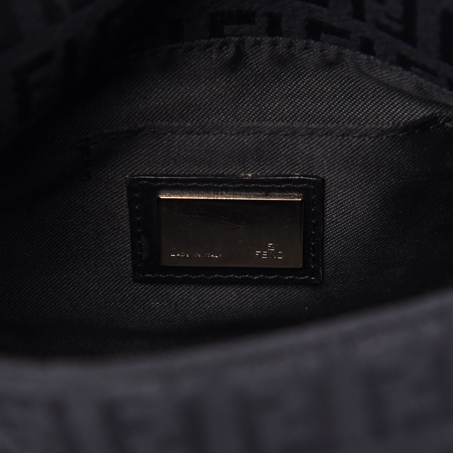 Fendi Zucchino Mini Mama Baguette Black 8 of 9