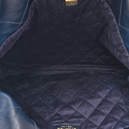 Chanel Shaded Calfskin Quilted Chanel 22 Blue Dark Blue 6 of 15