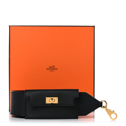 Hermes Swift Epsom Pocket Kelly Shoulder Strap Black 8 of 8