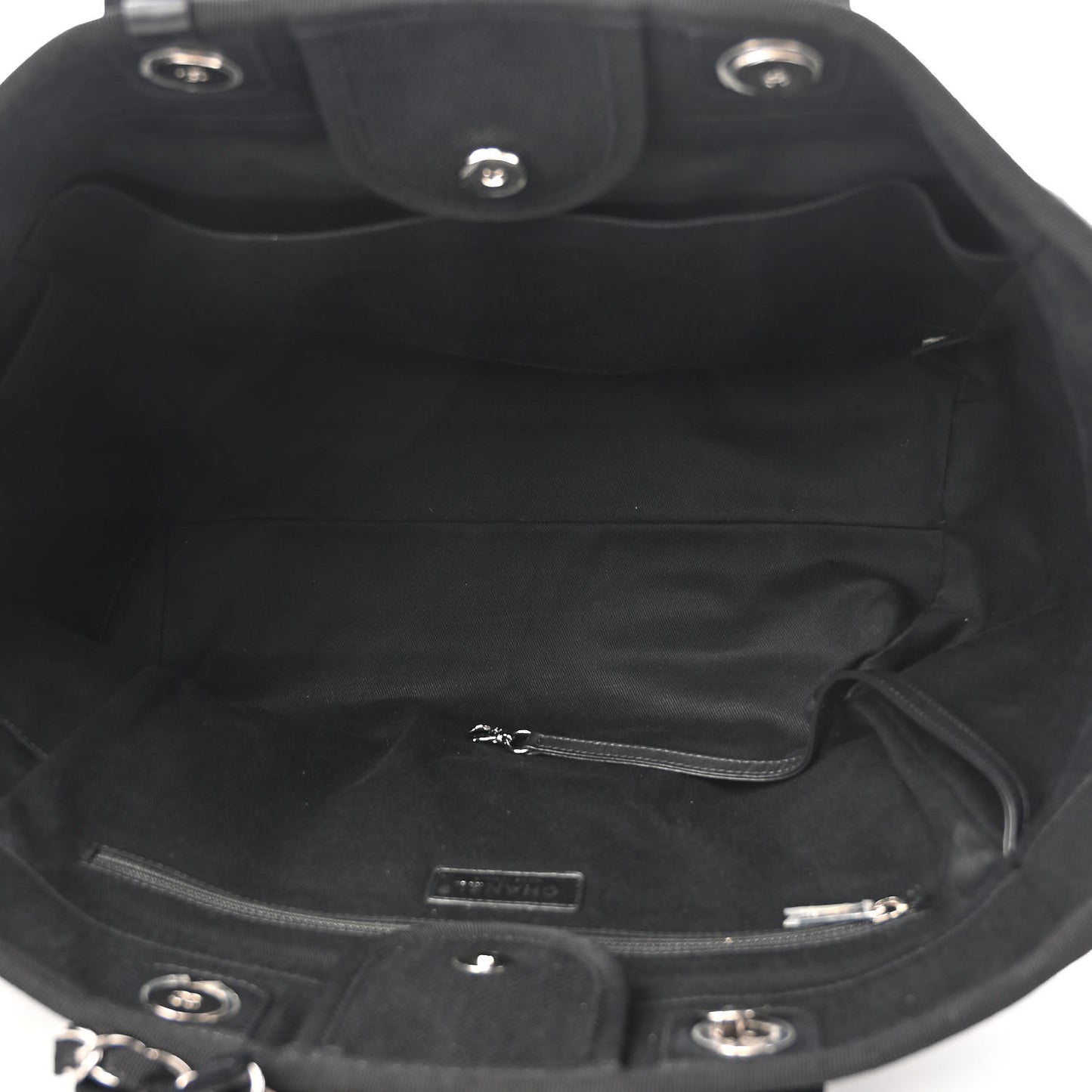 Canvas Pearl Medium Deauville Tote Black