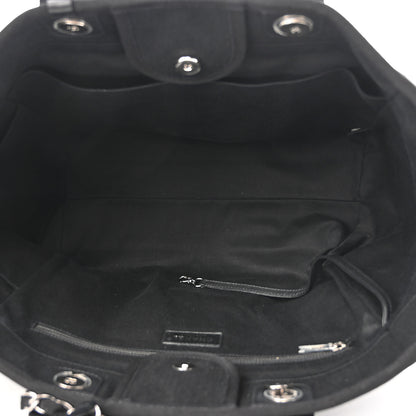 Chanel Canvas Pearl Medium Deauville Tote Black 5 of 11