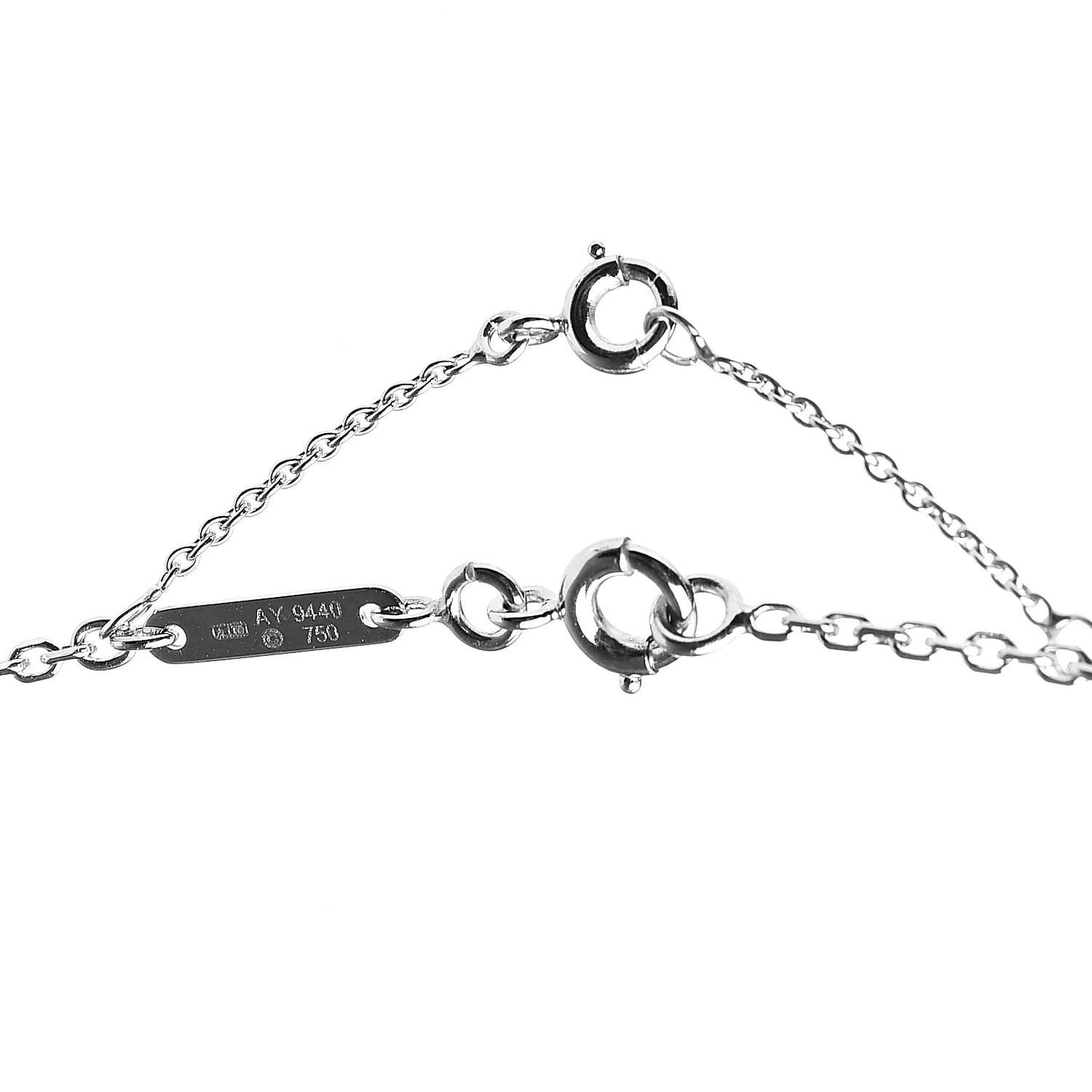 18K White Gold Medium Hearts and Symbols Necklace