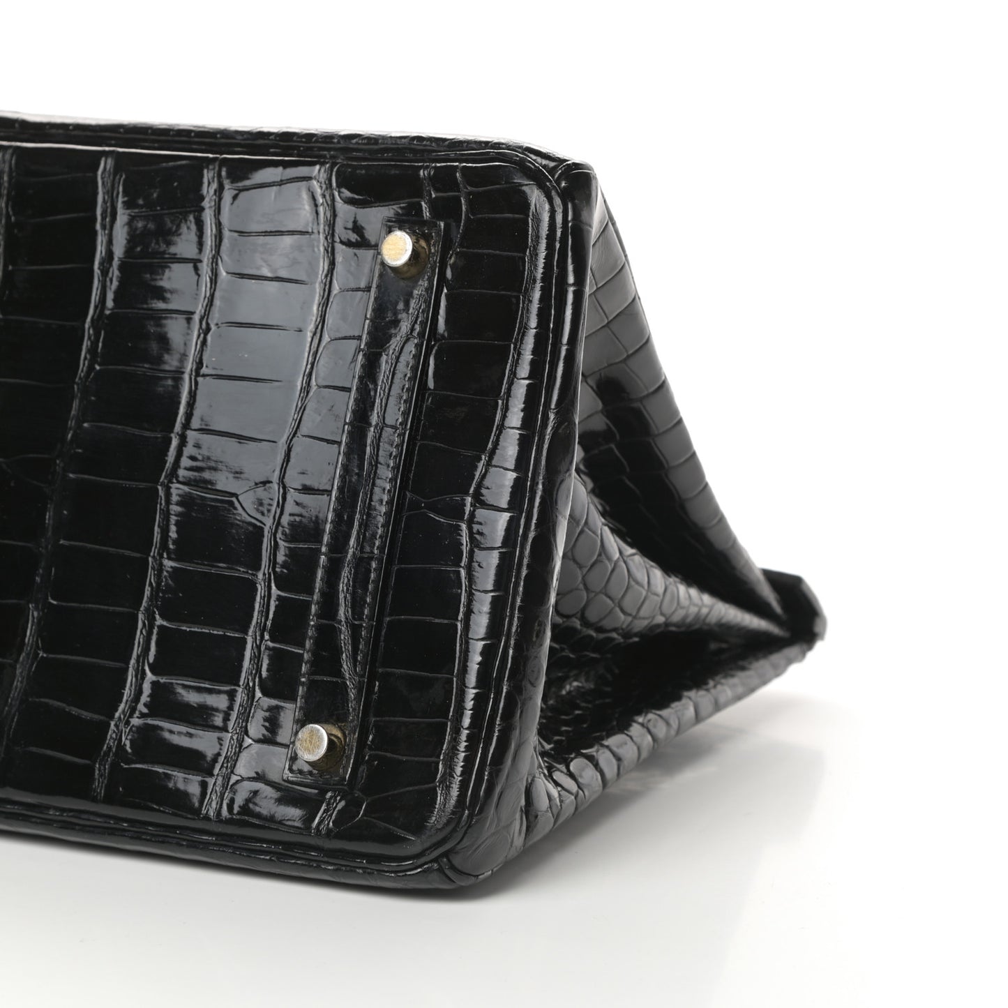 Shiny Porosus Crocodile Birkin 35 Black