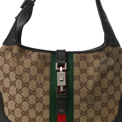 Gucci Monogram Web Jackie O Hobo Dark Brown 7 of 18