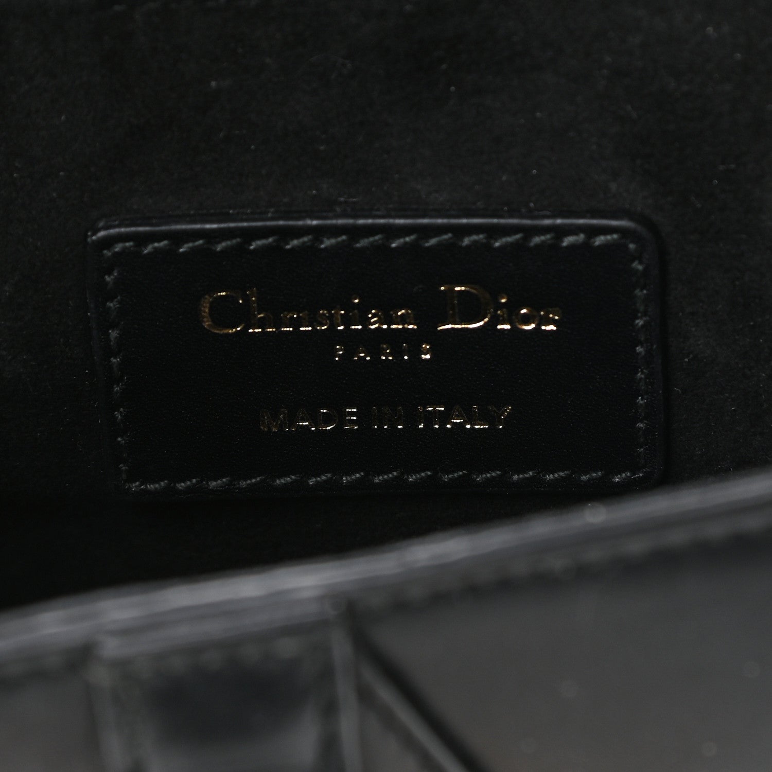 Christian Dior Calfskin Saddle Bag Black 5 of 7