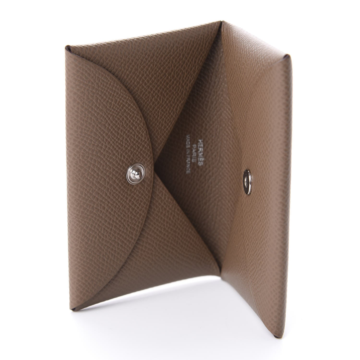 Hermes Epsom Calvi Card Case Etoupe 12 of 13