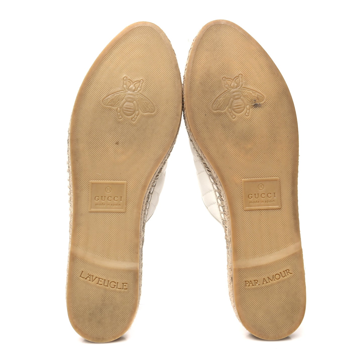 Nappa Matelasse GG Marmont Espadrille Slippers 41 Great White