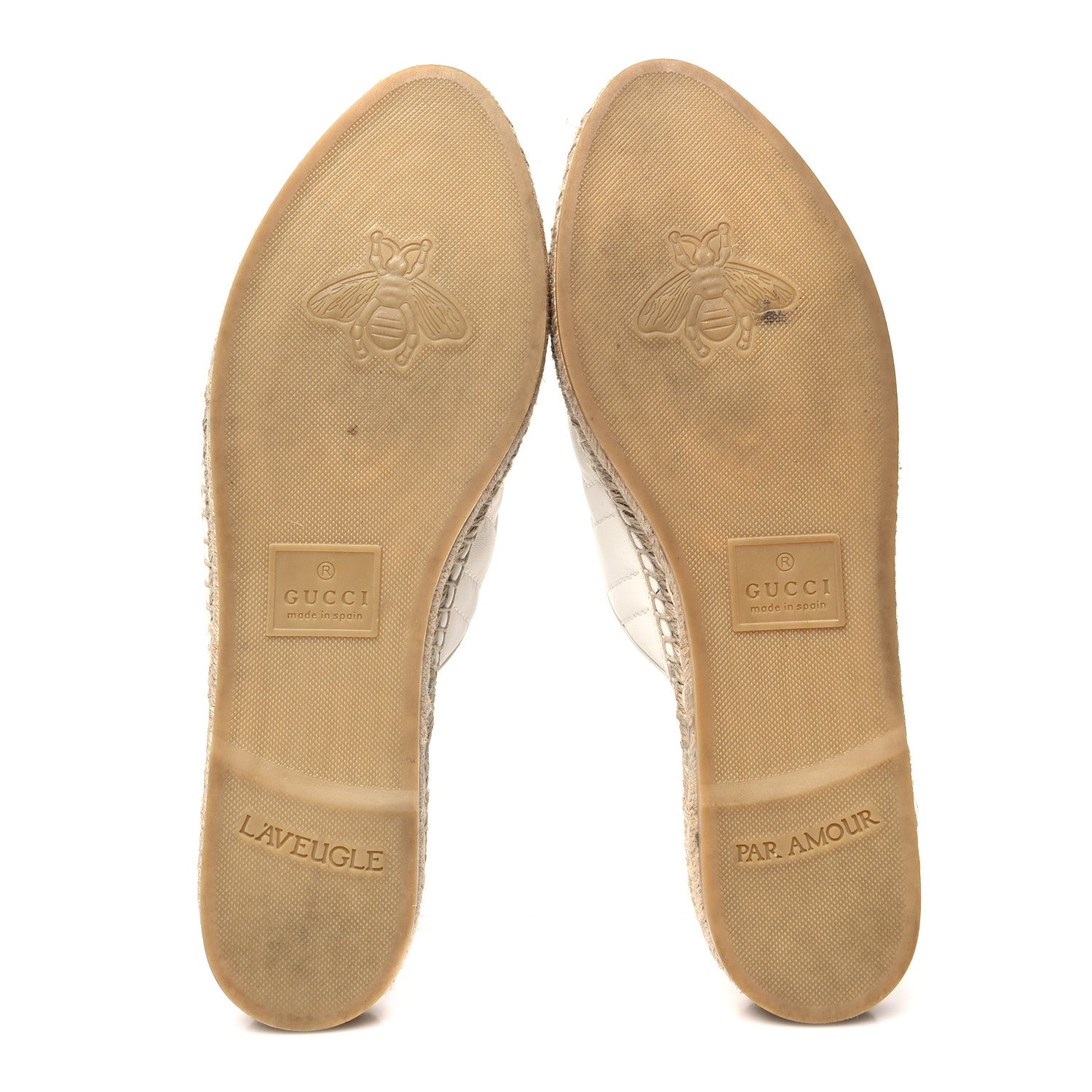 Gucci Nappa Matelasse GG Marmont Espadrille Slippers 41 Great White 5 of 10