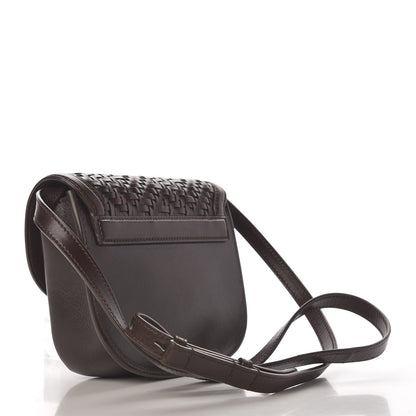 Saint Laurent Calfskin Monogram Woven Small Kaia Satchel Burnt Brown 3 of 12