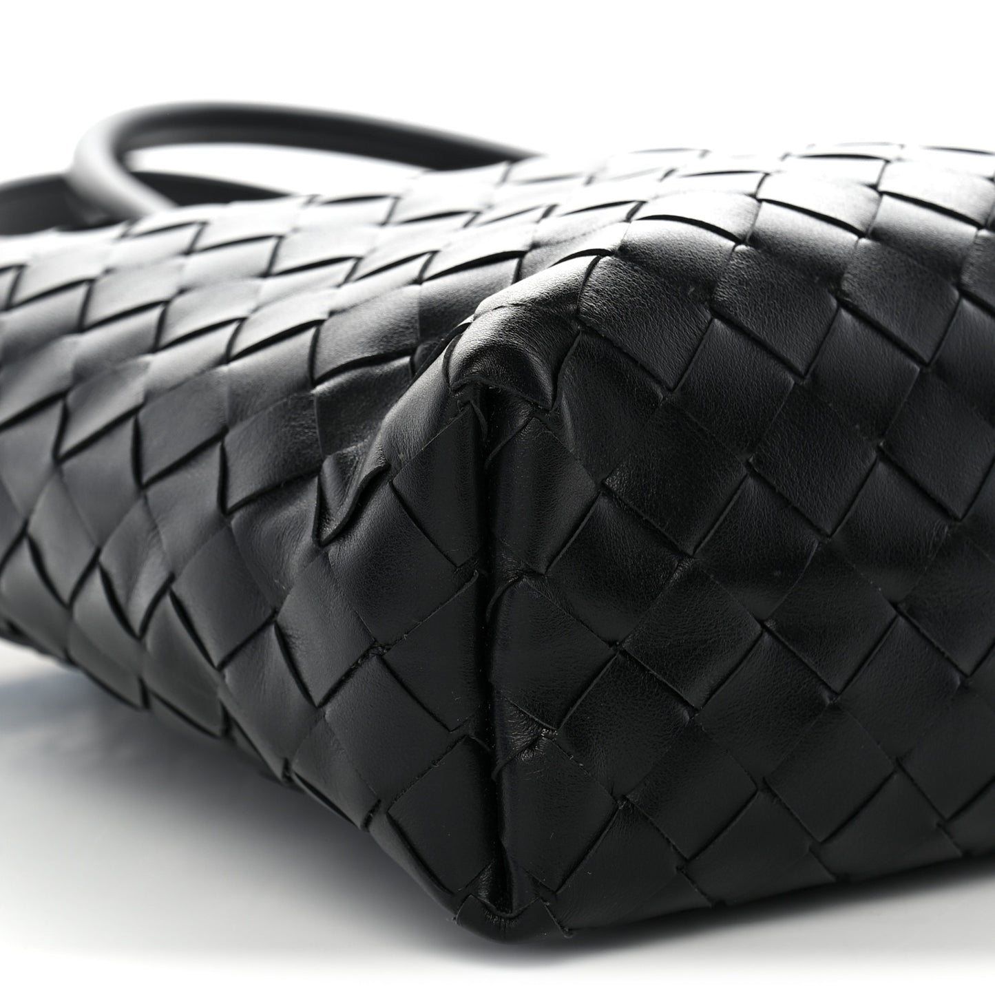 Calfskin Intrecciato Zipped Tote Black