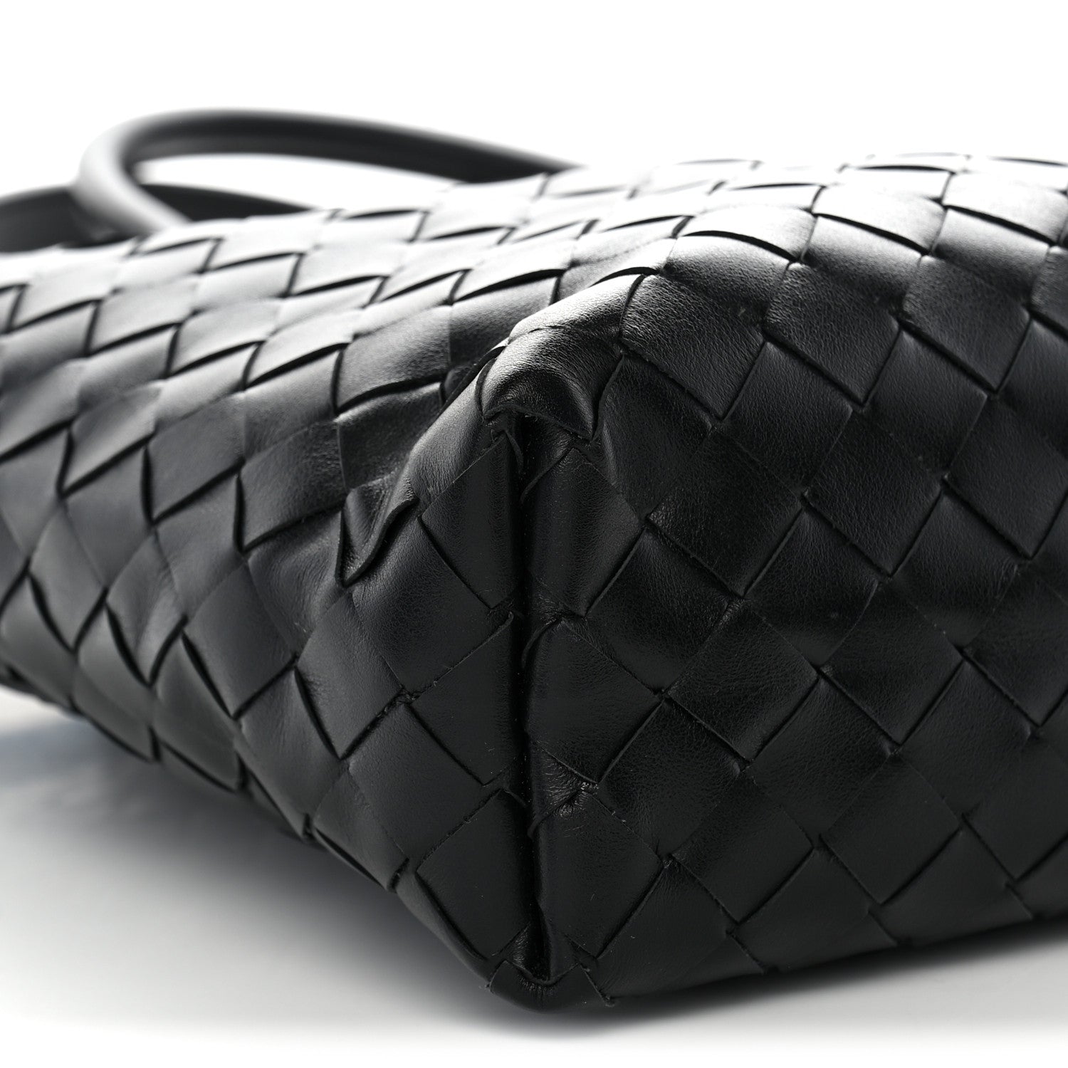 Bottega Veneta Calfskin Intrecciato Zipped Tote Black 9 of 10