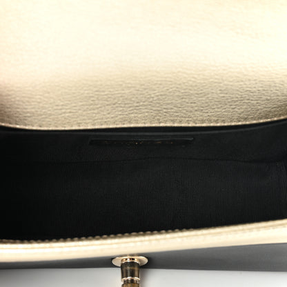 Chanel Metallic Goatskin Calfskin Small Boy Flap Gold Black 4 of 8