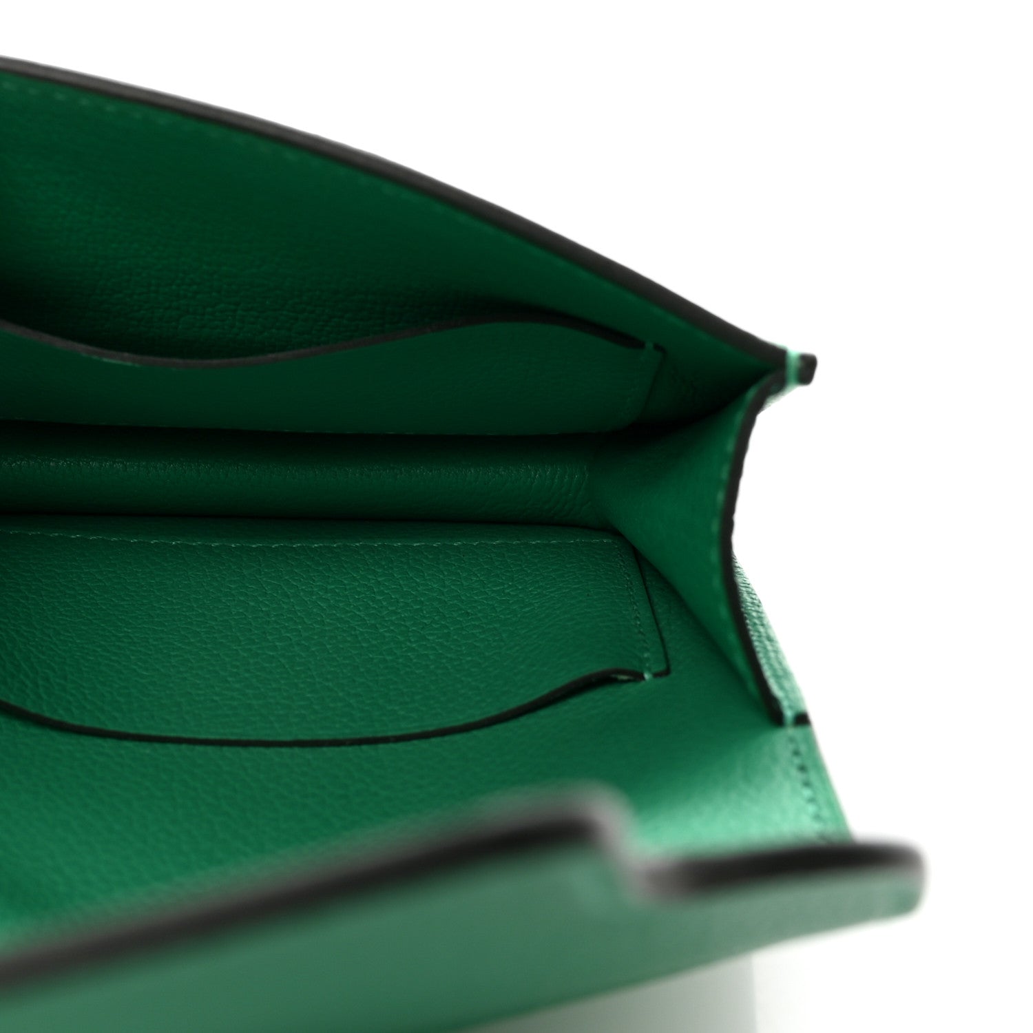 Hermes Evercolor Bi-Color Roulis Slim Wallet Menthe Vert Bosphore 6 of 8