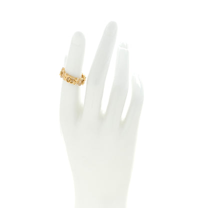 Gucci 18K Yellow Gold Diamond Flora Ring 50 5.25 2 of 4