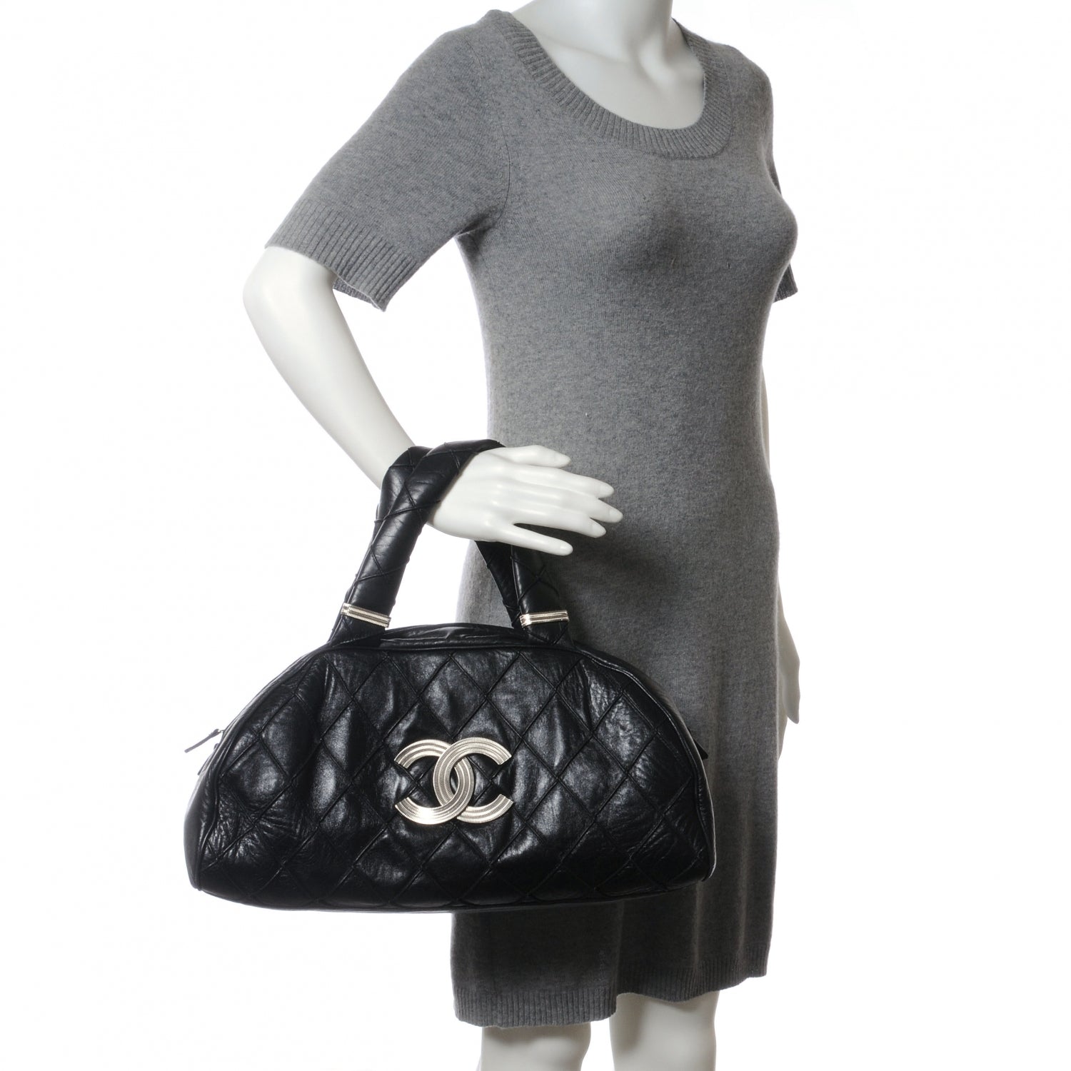 Chanel Calfskin Bowler Black 2 of 7
