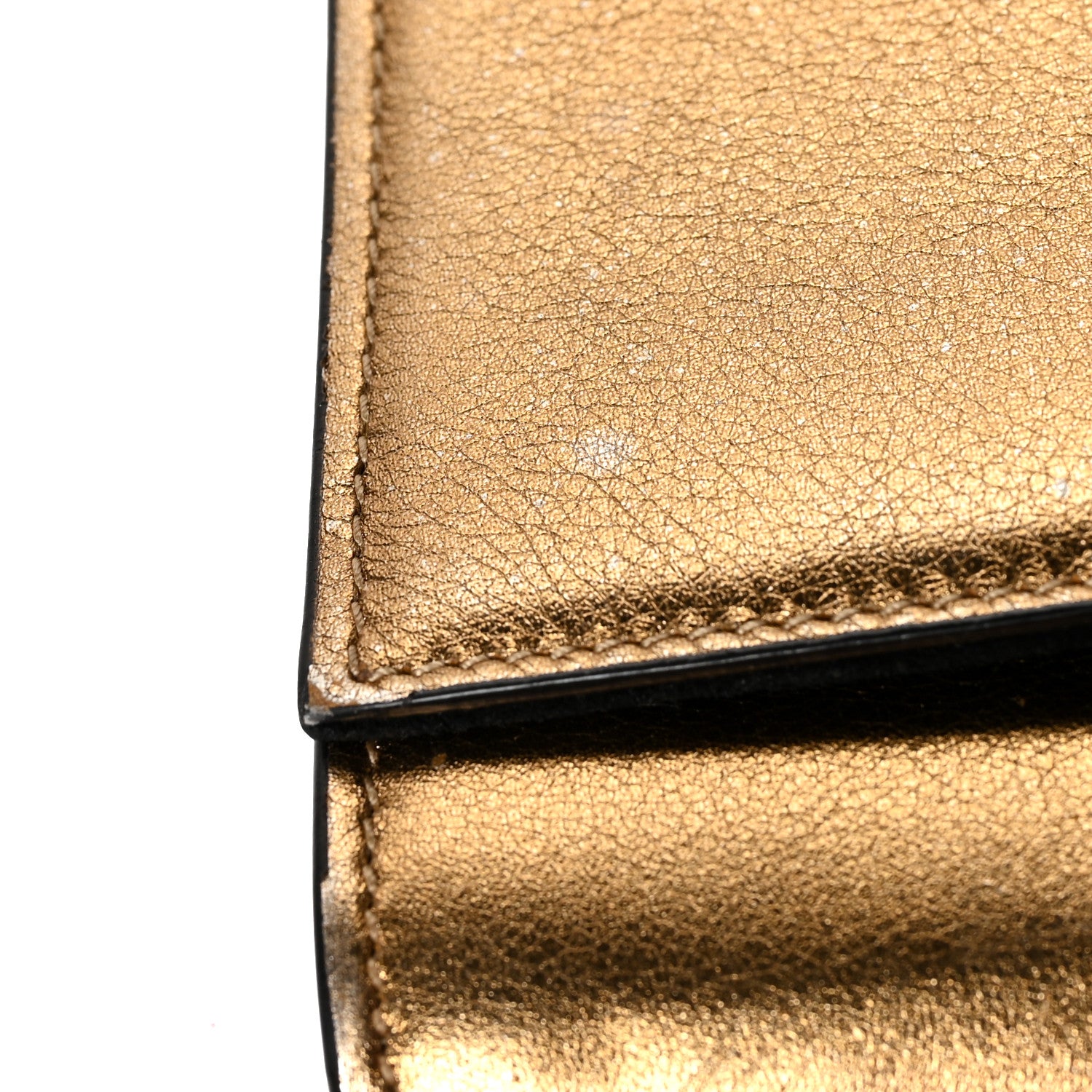 Saint Laurent Metallic Calfskin Small Classic Monogram Kate Tassel Satchel Gold 10 of 11