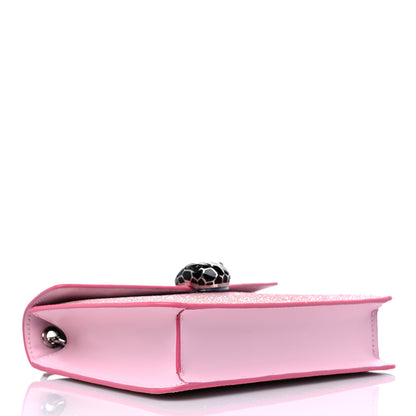 Bulgari Calfskin Galuchat Serpenti Forever Crossbody Pink 4 of 8