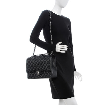 Chanel Caviar Quilted Maxi Double Flap Black 2 of 8