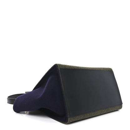 Celine Smooth Calfskin Felt Medium Trapeze Khaki 4 of 8