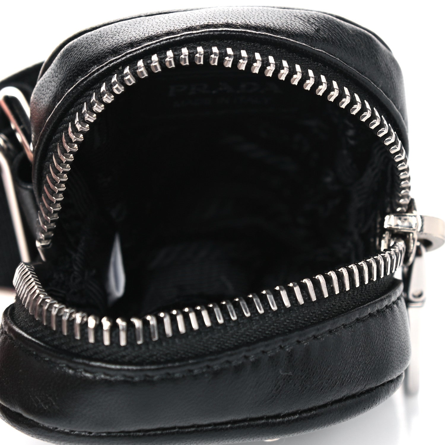 Prada Nappa Re-Nylon Metal Triangle Logo Mini Arm Pouch Black 4 of 4